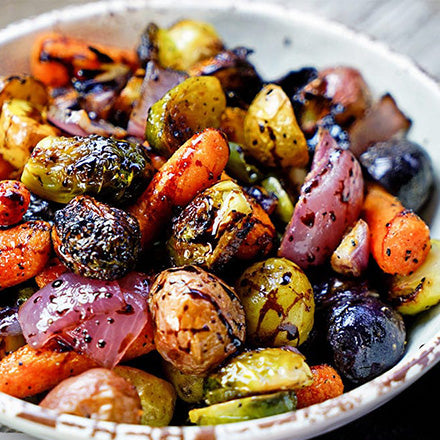 Roasted Vegetables with Honey Balsamic Vinegar